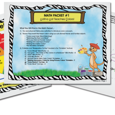 Safari Math Adventures 01 - catina cat Teaches Colors (digital)