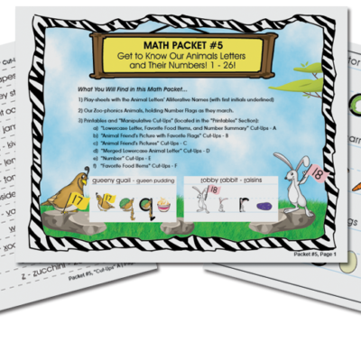 Safari Math Adventures 05 - Get to Know our Animals Letter and their Numbers (digital)