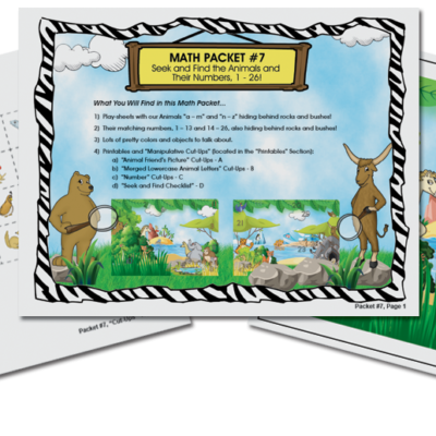 Safari Math Adventures 07 - Seek and Find Animals and their Numbers 1-26 (digital)