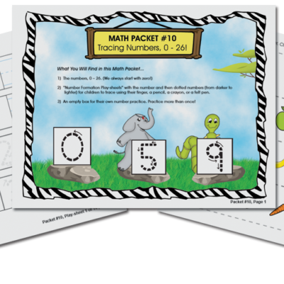Safari Math Adventures 10 - Tracing Numbers 0-26 (digital)
