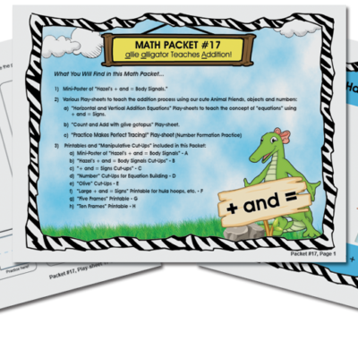 Safari Math Adventures 17 - allie alligator Teaches Addition (digital)